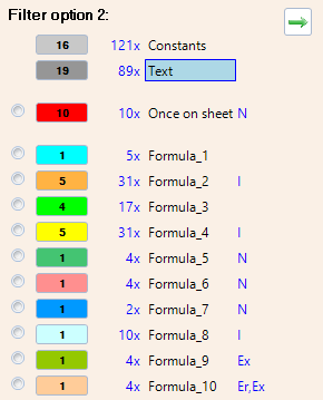 Display the number of formulas of each type