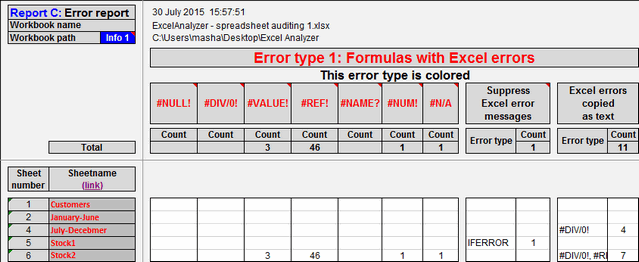 Check and handle Excel error values