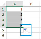 excel autofill icon