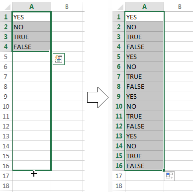 excel for mac not showing autofill options