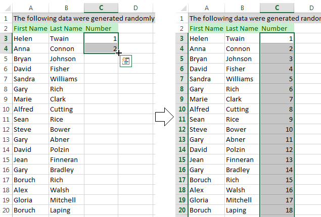 find the autofill option in excel for mac