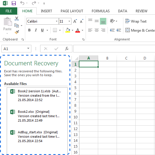 How to recover unsaved Excel file use Excel autosave autorecover