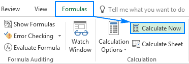 excel for mac recalculate