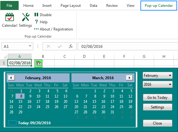 excel calendar template for mac