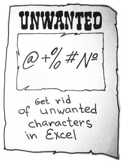 Remove unwanted characters in Excel
