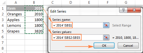 Excel Chart Series Name