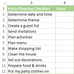 Party Planning Checklist