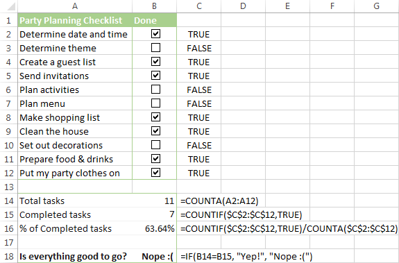 kink checklist excel