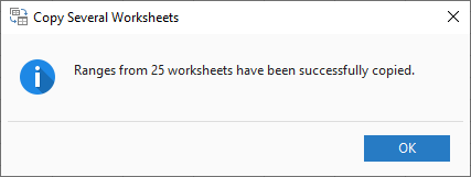Multiple Excel worksheets are successfully merged into one.