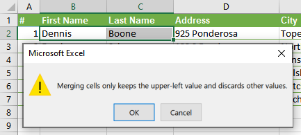 Great Barrier Reef Adjustable axe Combine columns in Excel without losing data - 3 quick ways