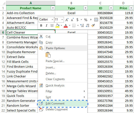 change size of comment box in excel for mac