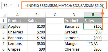 martch column in excel for mac