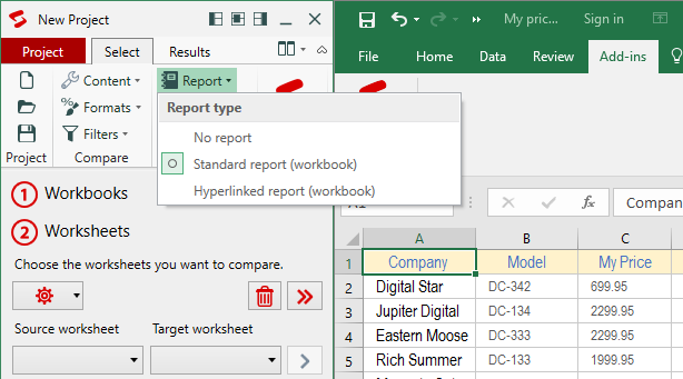 How To Compare Two Excel Files With The Synkronizer Add In 3699