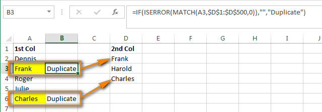 highlight duplicates in excel