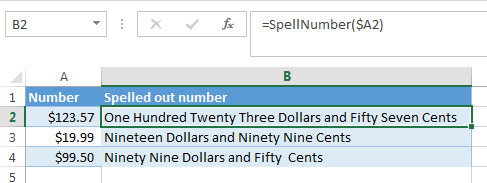 Number Names 1 to 1000 - Spelling