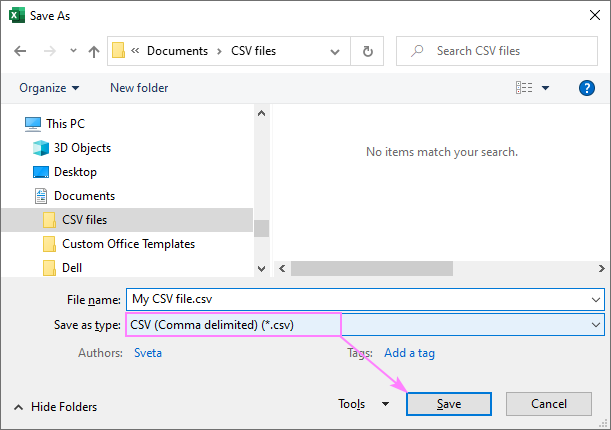 Save your Excel worksheet as a CSV (Comma delimited) file.