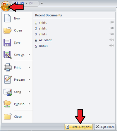 add a custom list for columns in data in excel 2010 on a mac