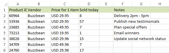 You may have data to the right of your main table