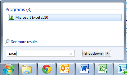 Start a new Excel instance from the Start menu