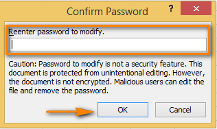 Reenter the password to confirm