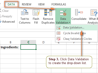 create drop downs in excel