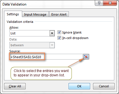 how to create drop down list in excel 2011