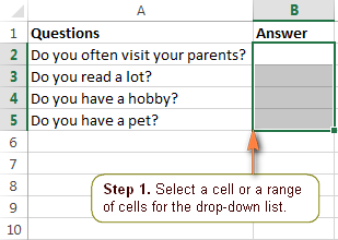 create picklist in excel for mac