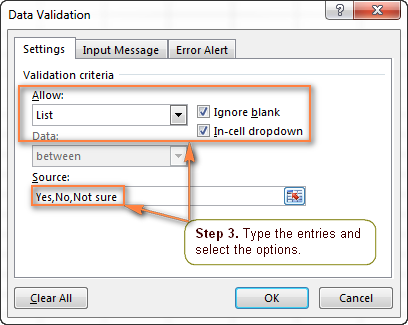 create dropdown list excel for mac