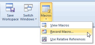 How to write macro in excel 2007 example