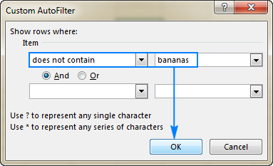 Creating a text filer in Excel