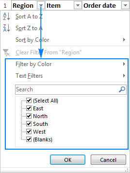 Excel Filter: How to add, use and remove