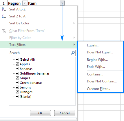 Excel filters deals not working