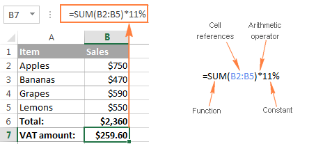 excel formula to add and subtract cells