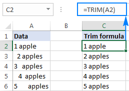 Excel TRIM formula
