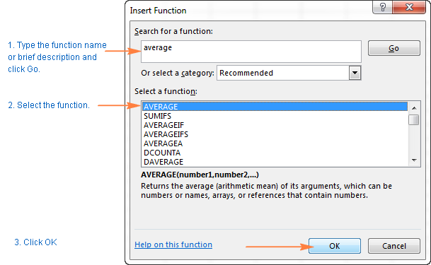 Find the function you want to use.