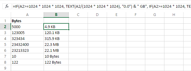 Conversion using nested IF