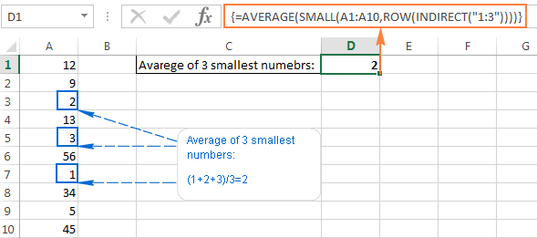 Using INDIRECT and ROW functions