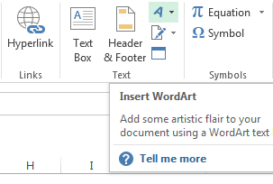 Click the WordArt icon to choose a style