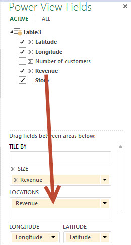 Add the Revenue value to Locations