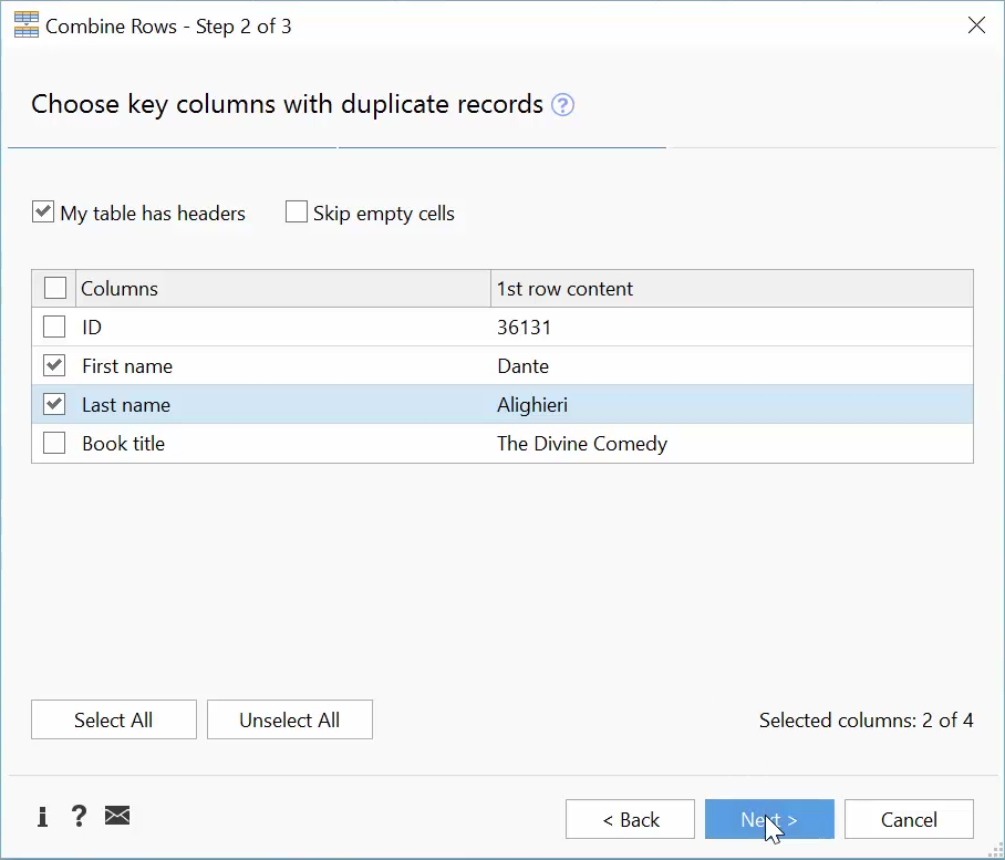 move merge duplicate rows in excel