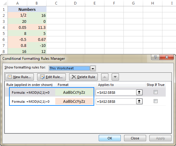 Excel MOD function to get remainder and more