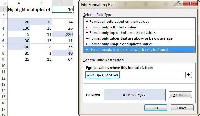 Cách dùng hàm MOD trong Excel kèm ví dụ minh họa chi tiết