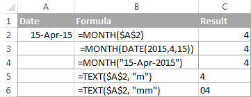 date extract excel from in year how day month function date, last MONTH  from name of  Excel