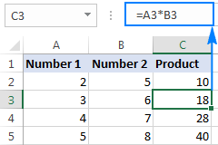 multiply in excel