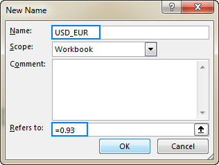 Using range names in Excel - Extra Credit