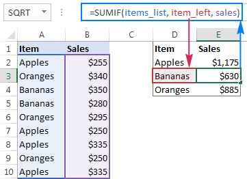 Using a relative name in a formula