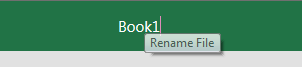 Renaming a workbook in Excel Online