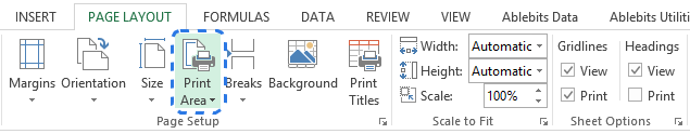 Set the print area to get empty cells printed with gridlines