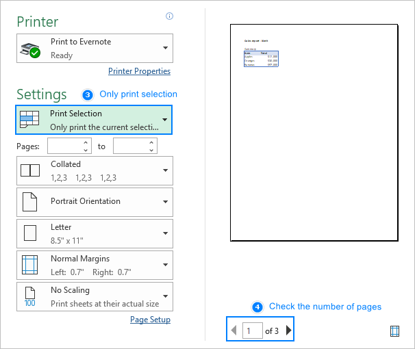 How do I resize an Excel spreadsheet for printing?