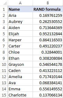 How to randomize a list in Excel sort randomly cells 